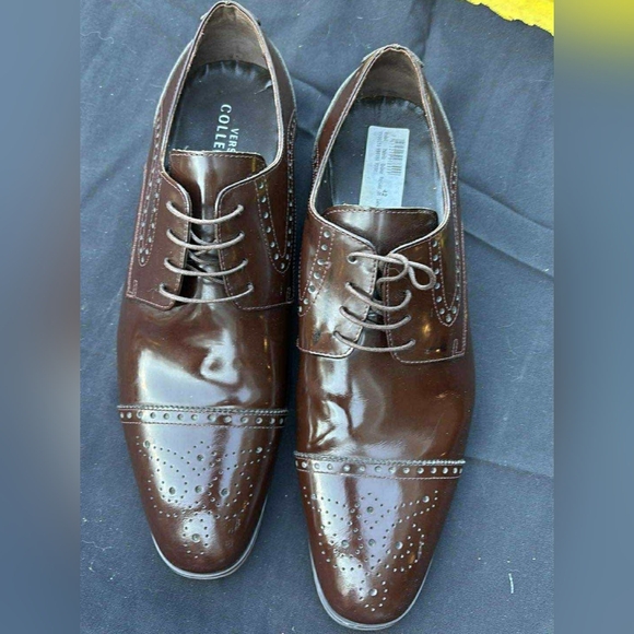 Versace Brown Leather Oxfords 42 Excellent Condition, Office, Dress - Picture 1 of 7